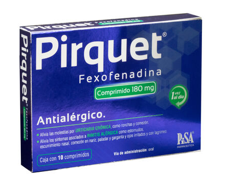 Pirquet (Fexofenadina) 180 mg caja con 10