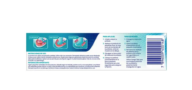 Adhesivo corega ultra sin sabor 40 g