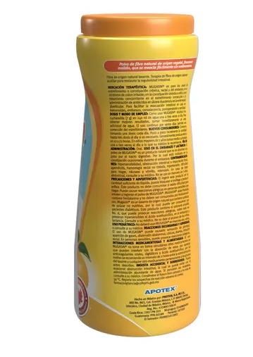 Mugasin (plantago psyllium) sabor naranja 500 grs