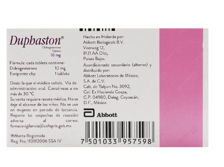 Duphaston 10mg caja con 20