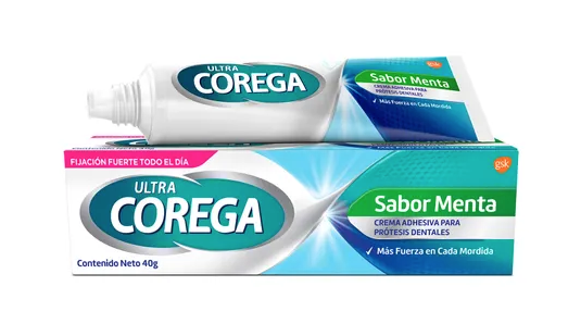 Adhesivo dental corega menta con 40 g