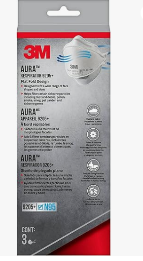 Cubrebocas N95 3M- 3 piezas